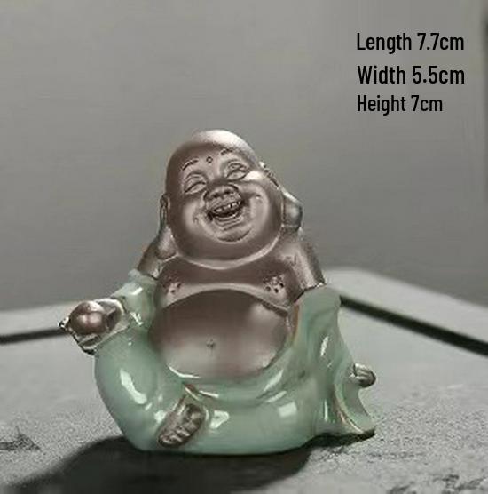 Zen Little Monk Bonsai Accessory - Ceramic Tea Pet Micro Landscape Ornament