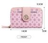 Women's Medium-Length Wallet with Button and Zipper - European & American Style