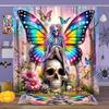 Hallowmas Totenkopf Blume Schmetterling Duschvorhang Badezimmer Duschvorhang Wasserdicht Mit 12 Haken Fische Heim Deko Kostenloser Versand