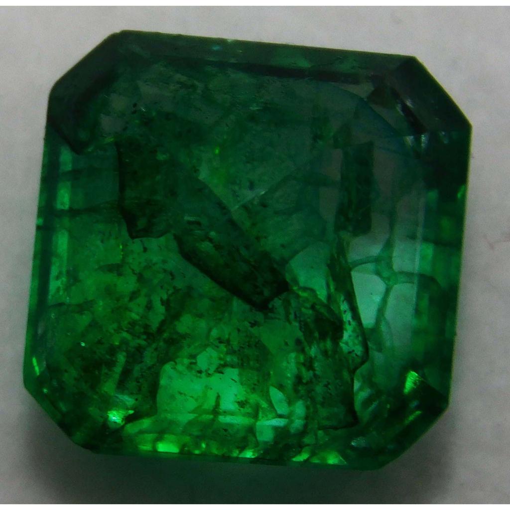 8 Carat Green Natural Colombian Emerald Loose Gemstone Square Cut