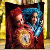 1pc Descendants The Rise of Red2 Theme Blanket - Digital Print, Polyester, Cozy for All Seasons, Perfect for Outdoor, Camping, and Travel