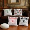 Luxury MMardi Flower Cushion Cover Printed Pillow Unique Home Decor Sofa Cushion Cover Home Decoration