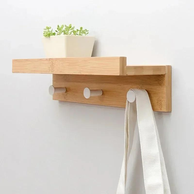 Solid Wood Wall Clothes Hanger Coat Rack Clothes Hanger Dressing Creative Entrance Hall Living Room Furniture Wall Storage Rack