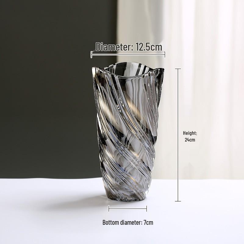 High-End Transparent Glass Crystal Vase for Fresh Flower Arrangements