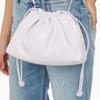 Calvin Klein Small and Cute Drawstring Drawstring Letter Embossed Artificial Leather Crossbody Shoulder Bag Women's Orchid Gray