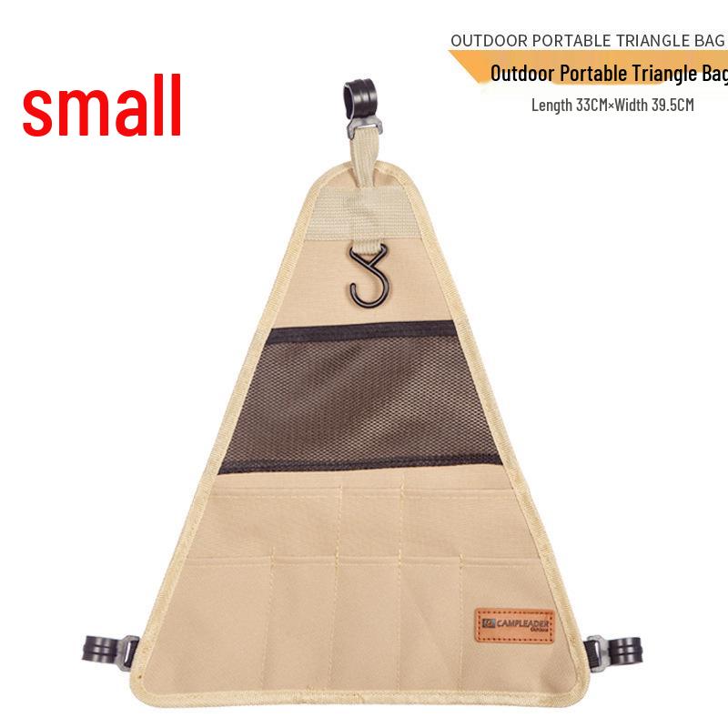 Triangular Outdoor Camping Organizer: Portable Picnic Cutlery Holder & Hanging Storage Bag
