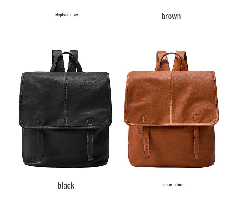 Qiu Zhen Retro Genuine Leather Large Capacity Backpack Tote & Shoulder Handbag