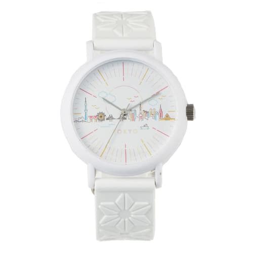 

KAORU Watch for Men and Women, Japanese-Style Hinoki Scent, Tokyo (Daytime), White Band, Made in Japan, KAORU002TH