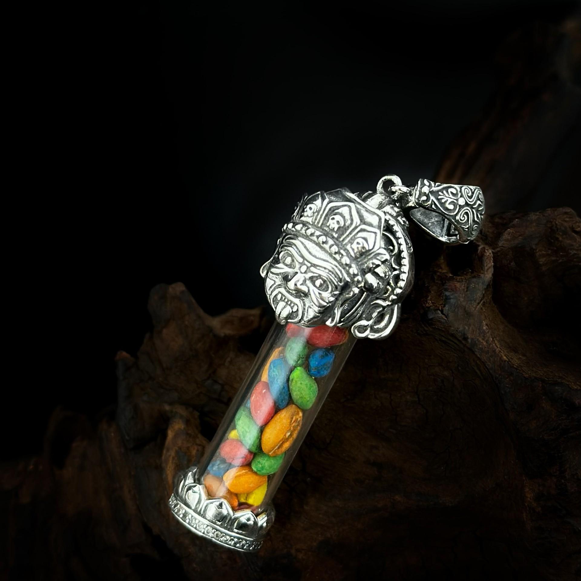 Кулон-талисман S925 Стерлинговое Серебро Zakilaam Тибетский Бог Богатства - Ретро Этнический Стиль для Привлечения Богатства S925 Silver