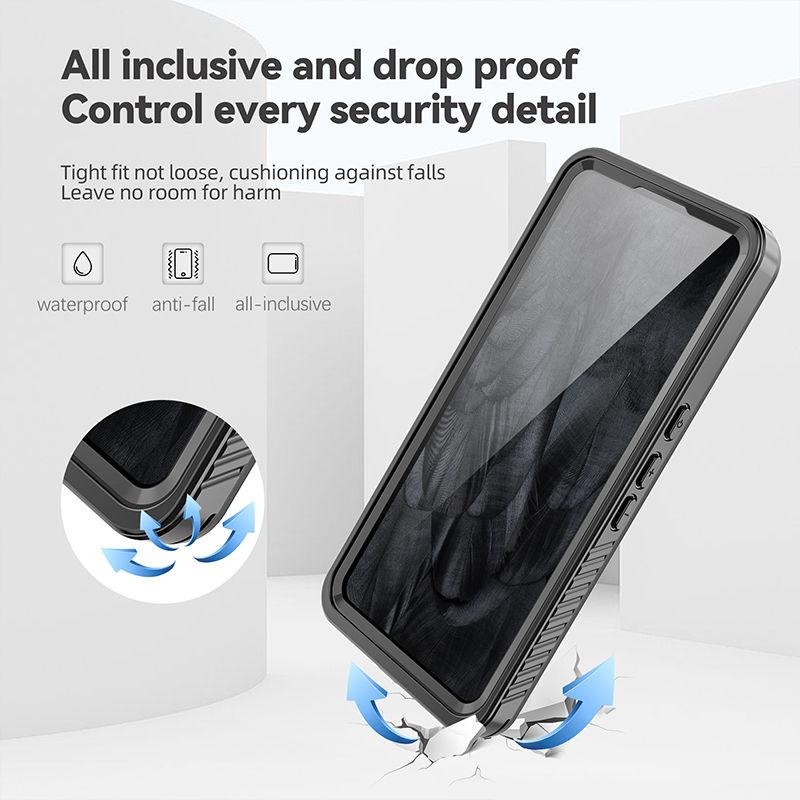 For Google Pixel 8 & 8 Pro Case Waterproof,Built-in Lens & Screen Protector [360°Full Body Protection] Full-Body Heavy Duty Case