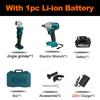 1600w 388VF Cordless Angle Grinder 800n.m Grinder Grinding Machine for 18V Battery 125mm