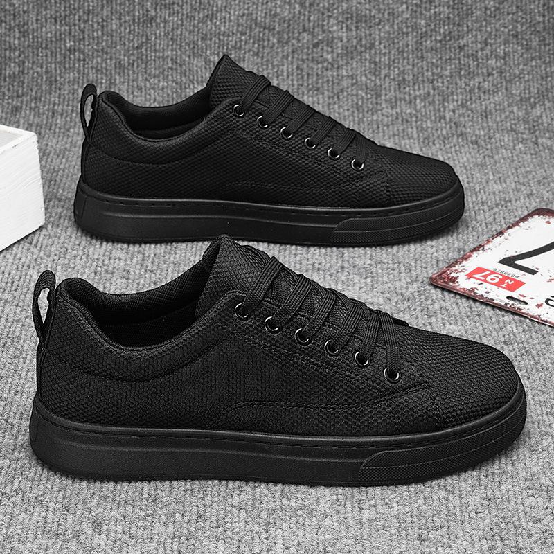 Autumn Breathable Men's Canvas Shoes Tide Shoes Green Board Shoes Men's Fashion Leisure Single Shoes Comfortable Breathable Resistant Walking Shoes