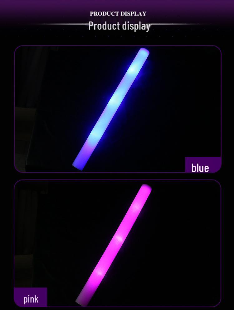 Custom Logo Seven-Color Flashing Foam Glow Stick for Concerts