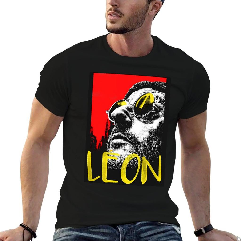 T-shirt Léon t-shirt per uomo cotone t-shirt divertenti uomo t-shirt con stampe T-shirt