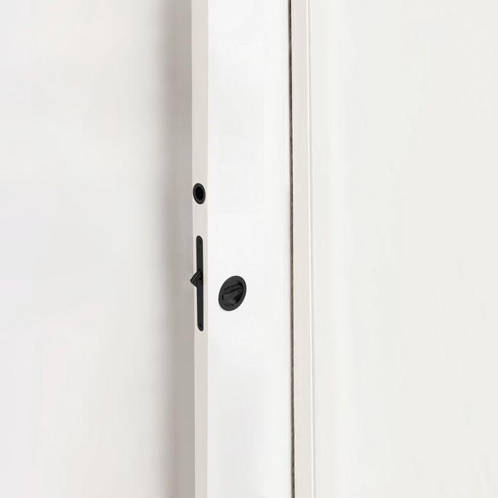 Emuca Kit De Loqueteaux Avec Pêne Rond Pour Porte Coulissante, Diamètre 57mm, Acier, Peint En Noir