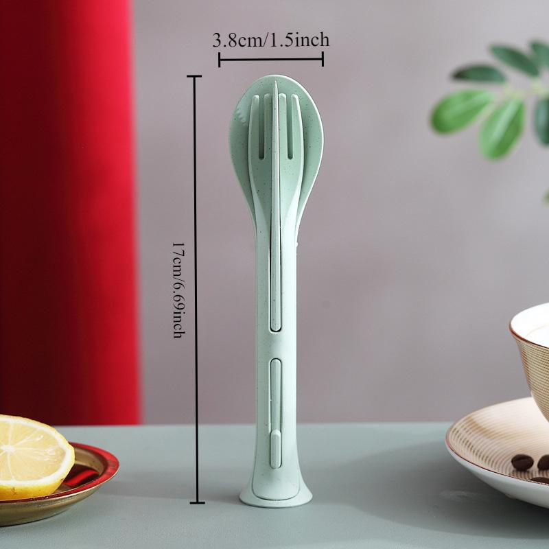 1set/3pcs Three-in-one Cutlery Portable Family Western Tableware Set Is Suitable for Travel Business Trip and Camping