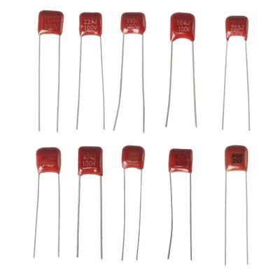 100PCS CBB Kondensator 100V Polypropylen Film Kondensatoren Kit 103 223 333 393 473 474 10nF 22nF 33nF 39nF 47nF 470nF