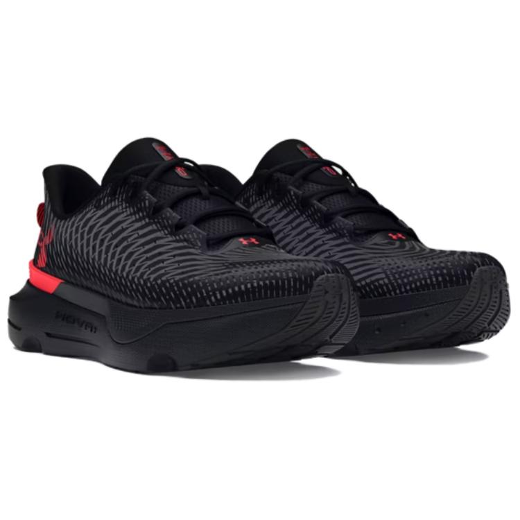 Under Armour Infinite Pro Comfortable Versatile Low-Top Running Shoes Men sneaker Black Red 3027190-006