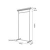 Floor-Standing Stainless Steel Display Rack for Men's, Women's, and Children's Clothing