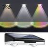 Solar Garden Wall Light Washer Lights, Outdoor Light, Waterproof LED Lamp Warm White with Color Changing RGB, Landscape Wash for Patio Fence