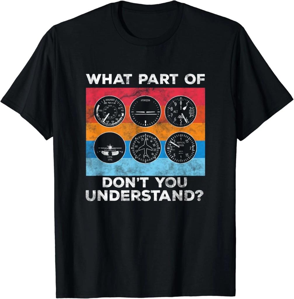 Funny Pilot Art Aviation Airline Pilot Instruments Gift Unisex T-Shirt