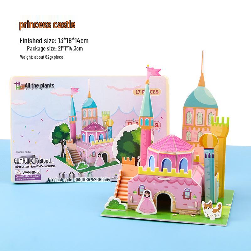 3D Stereo DIY Paper Puzzle - Handmade Small House Toy for Children Aged 3-6.