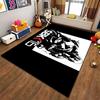 Motorcycle Racing Graphic Rug with SBK16 Text Design, Black and White Suitable for use as an anti-slip for living room bedroom sofas
