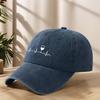 Heartbeat Red Wine Glass Printed Baseball Cap Classic Washed Retro Hat Lightweight Soft Sweat-Absorbent  Peaked Cap