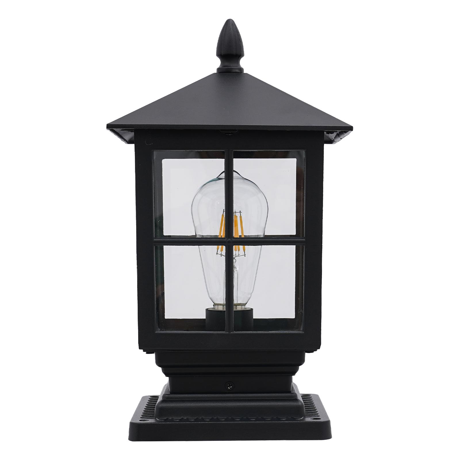 Ретро Столбовой Светильник, Столбовой Светильник из Алюминиевого Сплава, Уличный Столбовой Светильник E27, Подходит для Веранд, Дорожек, Входов United States