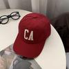New Big Head Circumference CA Letter Soft Top Baseball Cap Female Couple Ins Face Small Sunshade Cap Male Summer