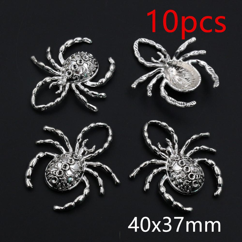10-20pcs Antique Silver Plated Spider Handmade Charms Pendant DIY Jewelry Making Accessories Findings for Bracelet Necklace