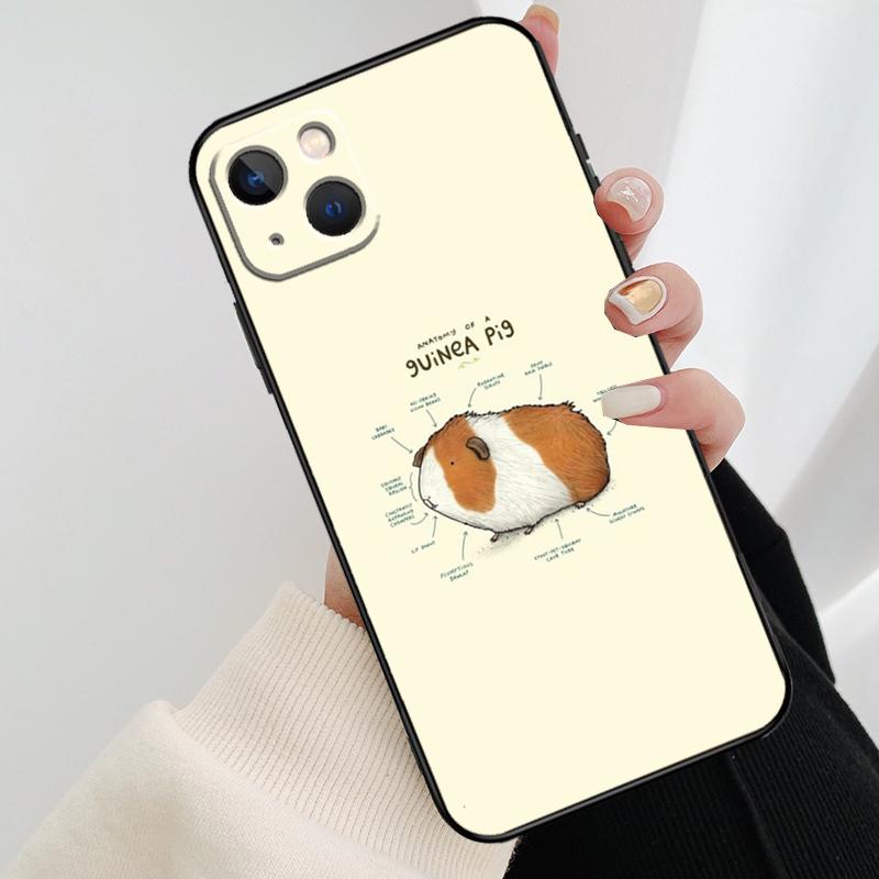 

Funny Cartoon Guinea Pig Phone Case For iPhone 17 Pro Max 15 14 13 11 12 16 Pro Max mini 15 16 Plus 16e 17 Air Cover iPhone 15Pro MAX
