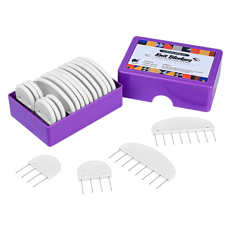 Knit Blockers Set 20Pcs Stainless Steel Knitting Blocking Combs And Pin With 2 Different Sizes For Diy Knit Crocheting Supplies