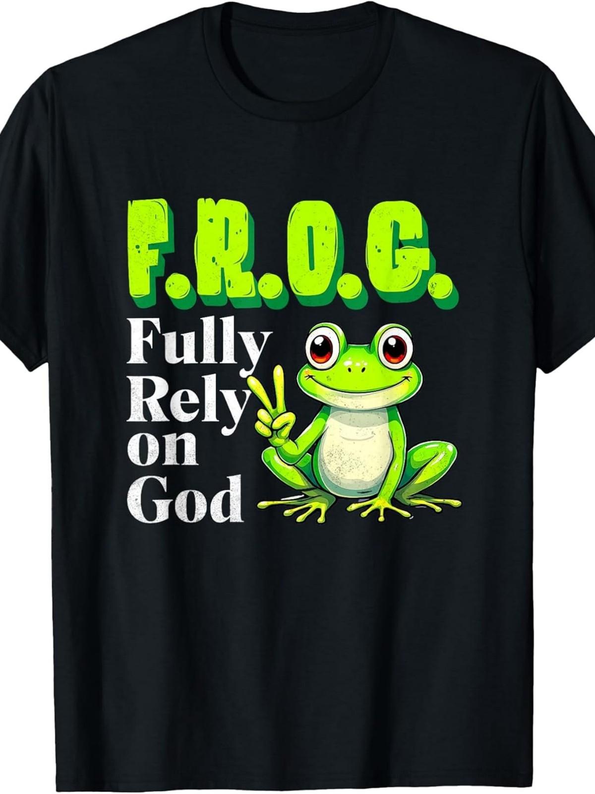 Frog Fully Rely On God Christian Frog Lovers Men Women T Shirt S разноцветный