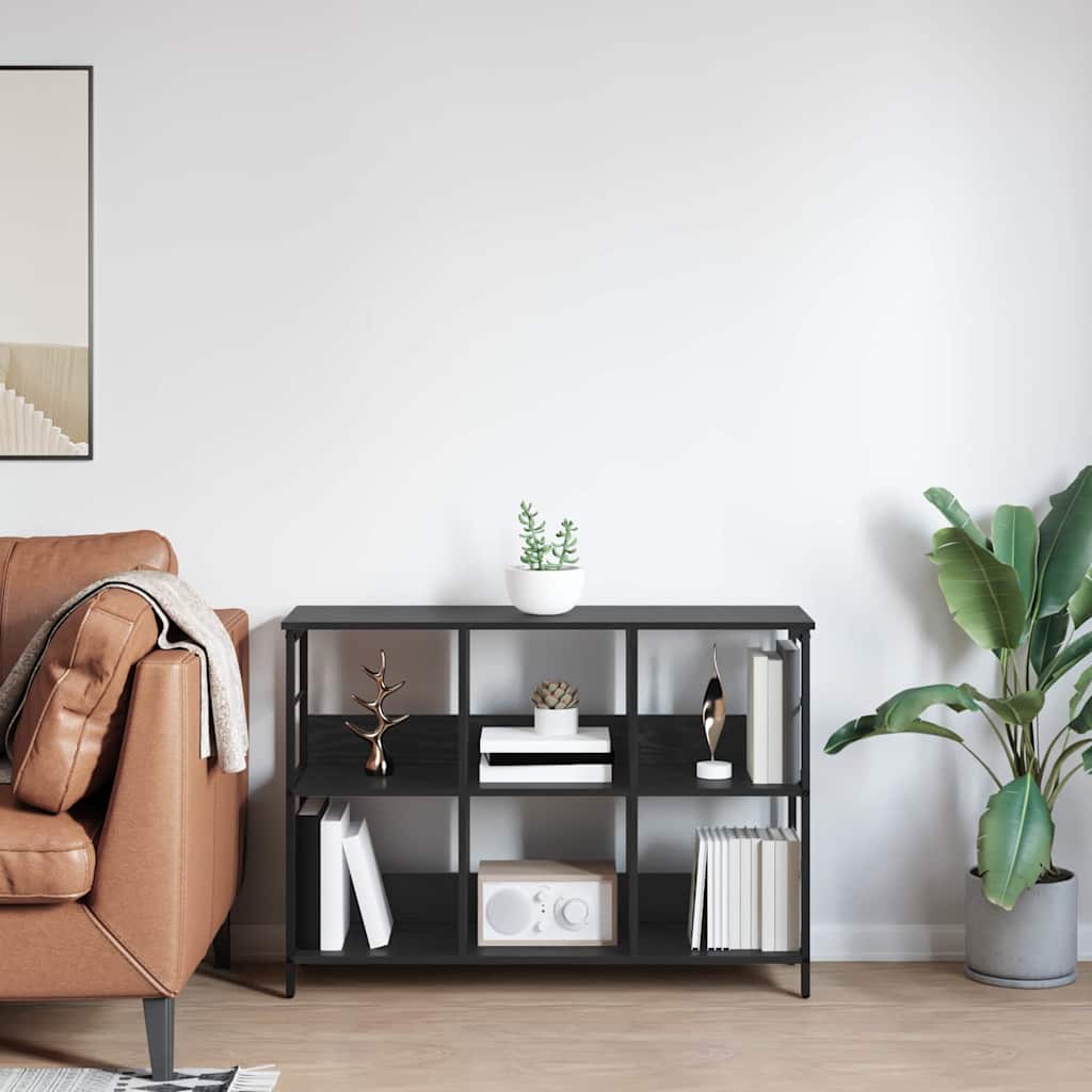 Bookshelf Black Oak Effect 102 x 32 x 72.5 cm