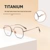 Keming Danyang Retro Eyeglass Frames: Large, Slimming, Unisex, Anti-Blue Light, Titanium, 3127