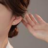 925 Sterling Silver Mini Cute Zircon Bow Earrings for Women Simple Exquisite Student Ear Accessories