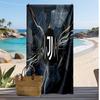 Asciugamano da Spiaggia Stampato Juventus FC Asciugamano Morbido ad Asciugatura Rapida Coperta da Spiaggia Rettangolare Grande Portatile per Viaggi Piscina
