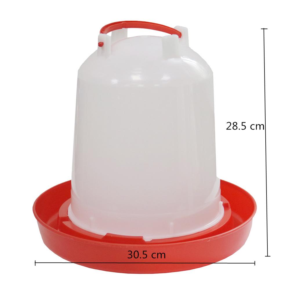 6KG Chicken Drinker/Feeder Rooster Hen Drinking Kettle Feeding Device Farm Animal Poultry Feeding Watering Supplies
