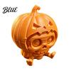 Small Limbs Pumpkin Figurine Skull Ornament Hollow Ghost Face Design 3D Printed Autumn Harvest Decoration Detailed Layered Halloween Figurine,