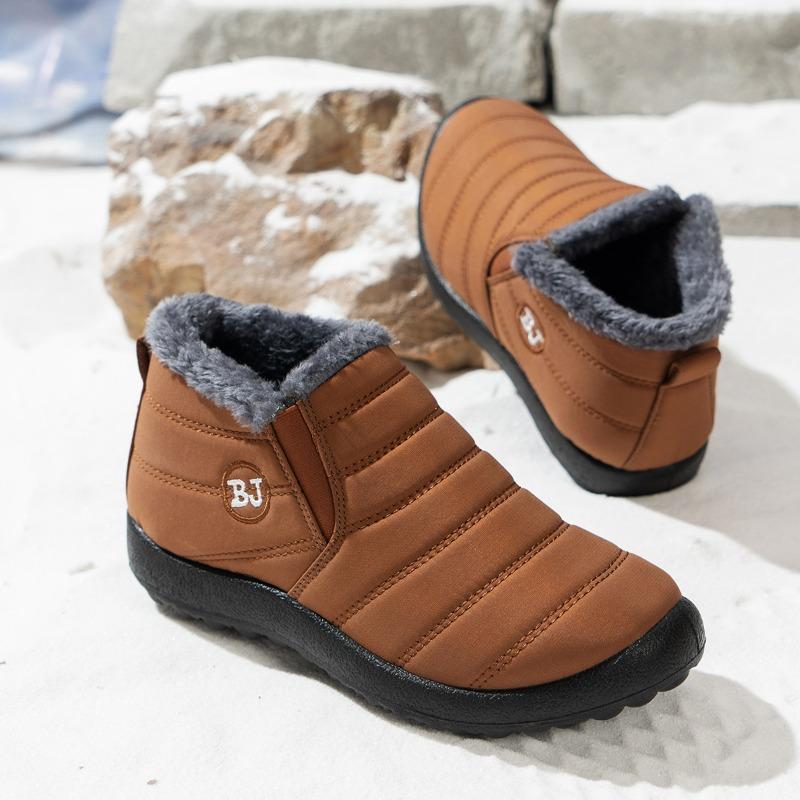 Low-top snow boots waterproof and non-slip thickened warm BJ cotton shoes women's outdoor sports snow boots