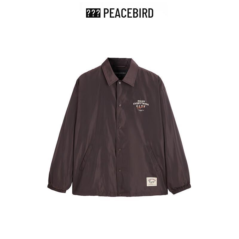 Peacebird Men's Wilderness Maillard Embroidered Lapel Jacket