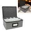 Sturdy Cloth Elegant Glass Holder Box Holds Multiple Stemwares for Easy Access And Space Saving Designs