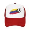 Colombia Flag Mesh Sun Hats  Outdoor Sports Breathable Baseball Caps UnisexTeens yk Funny Design Hip Hop Hats