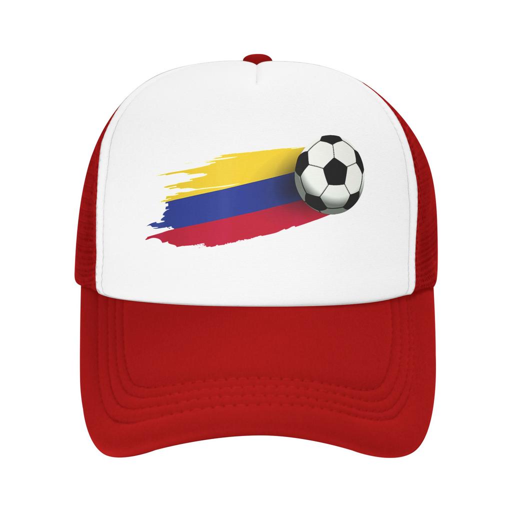 Colombia Flag Mesh Sun Hats  Outdoor Sports Breathable Baseball Caps UnisexTeens yk Funny Design Hip Hop Hats