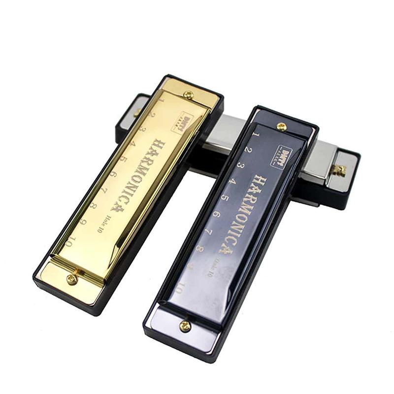 1pc Mini Harmonica Key of C 10 Hole Diatonic Harmonica with Case Party Favors Festival Noise Generator Gathering Gifts TMZ