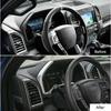 Für 2015-18 Ford F150 Mittelkonsolen-Armaturenbrett-Panel Zierleistenabdeckung Silber ABS