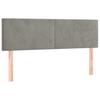 Box Spring Bed with Mattress Light Grey 140 X 200 Cm Velvet