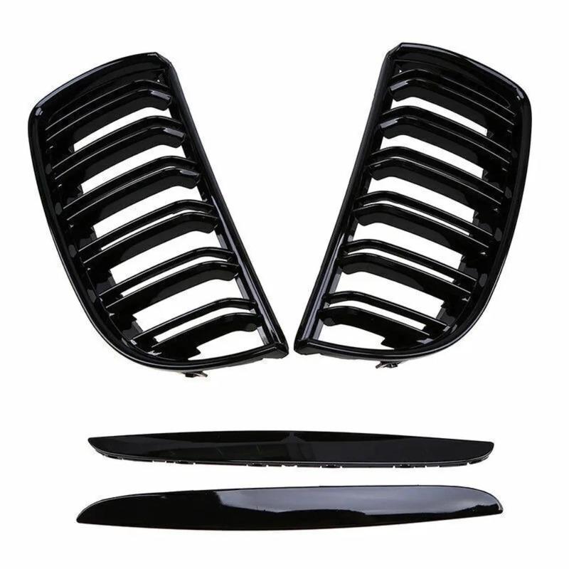 For BMW 2005-08 E90 E91 323i 328i 335i Glossy Black Color Front Bumper Kidney Grille Grill M Performance Car Accessories Tools
