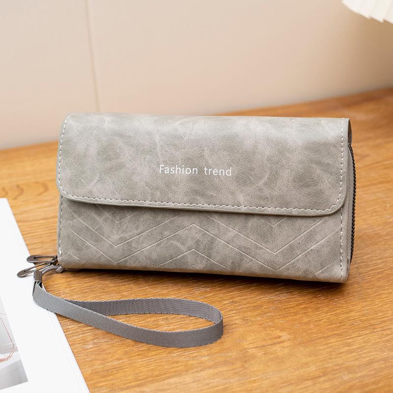 Stylish and simple women's wallet new versatile multi-card clutch bag zipper bag